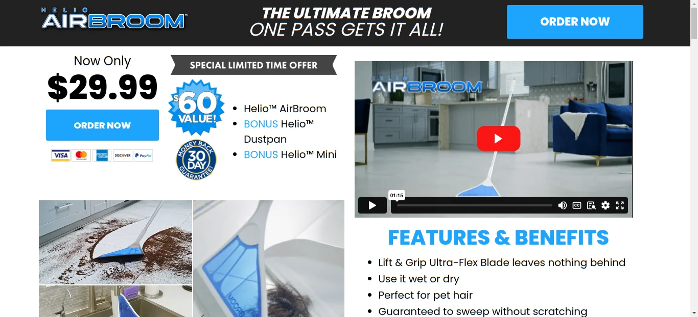 HelioAirBroom.com: Buyer Beware! Red Flags to Consider