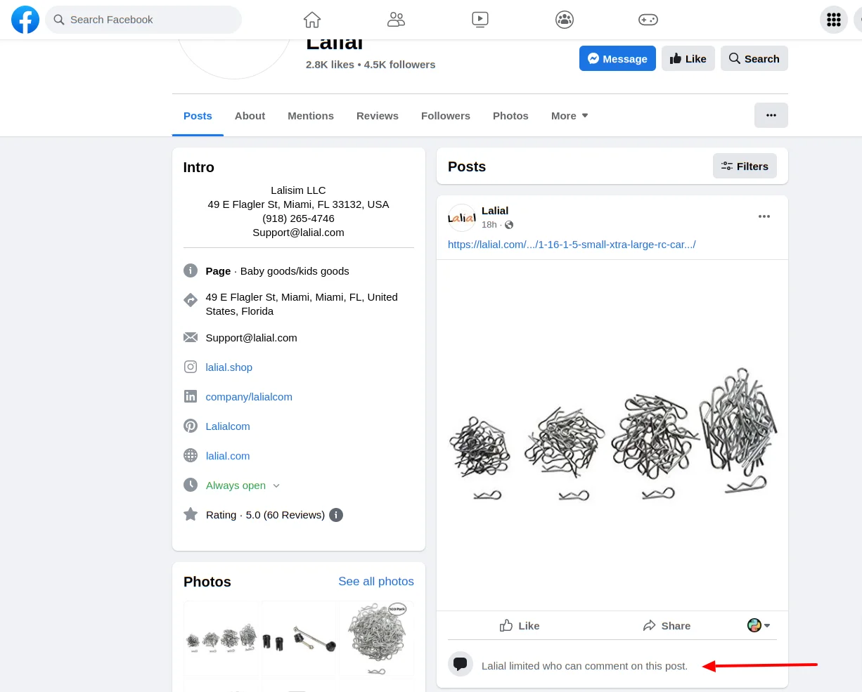 lalial Facebook Page