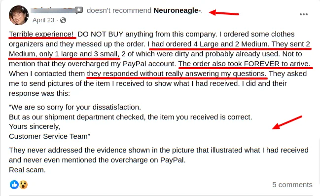 Neuroneagle Facebook Review