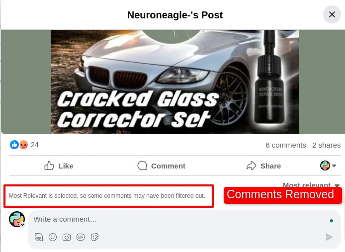 Neuroneagle Facebook Comments removed