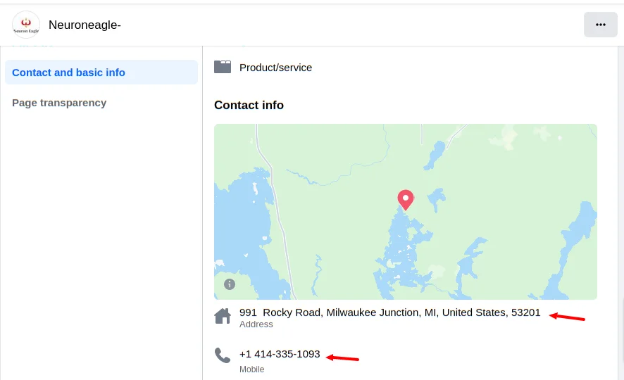 Neuroneagle Facebook Location