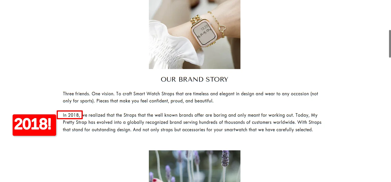 About Us Pretty Strapstm2018