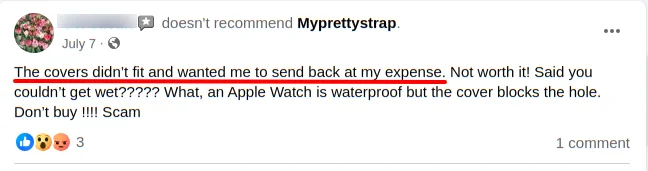 Myprettystrap Facebook Review 6