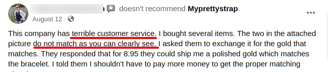 Myprettystrap Facebook Review2