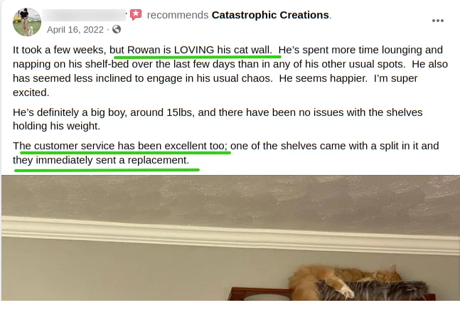 Catastrophic Creations Facebook Review 2