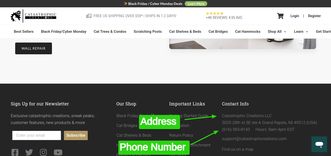 Catastrophicreations Address and Phone Number