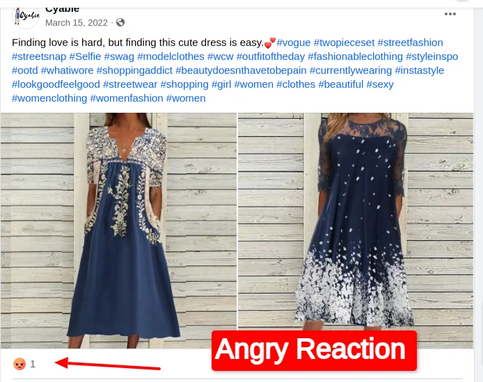 Cyabie Facebook Angry Reactions