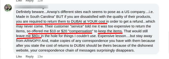 Arwop Customer Review 2