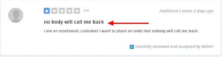 Poor Customer Reviews