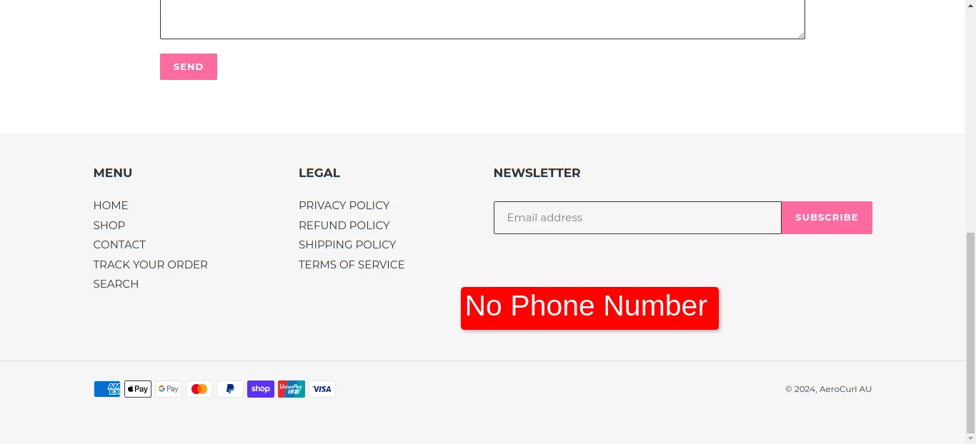 Contact Aerocurl No Phone Number