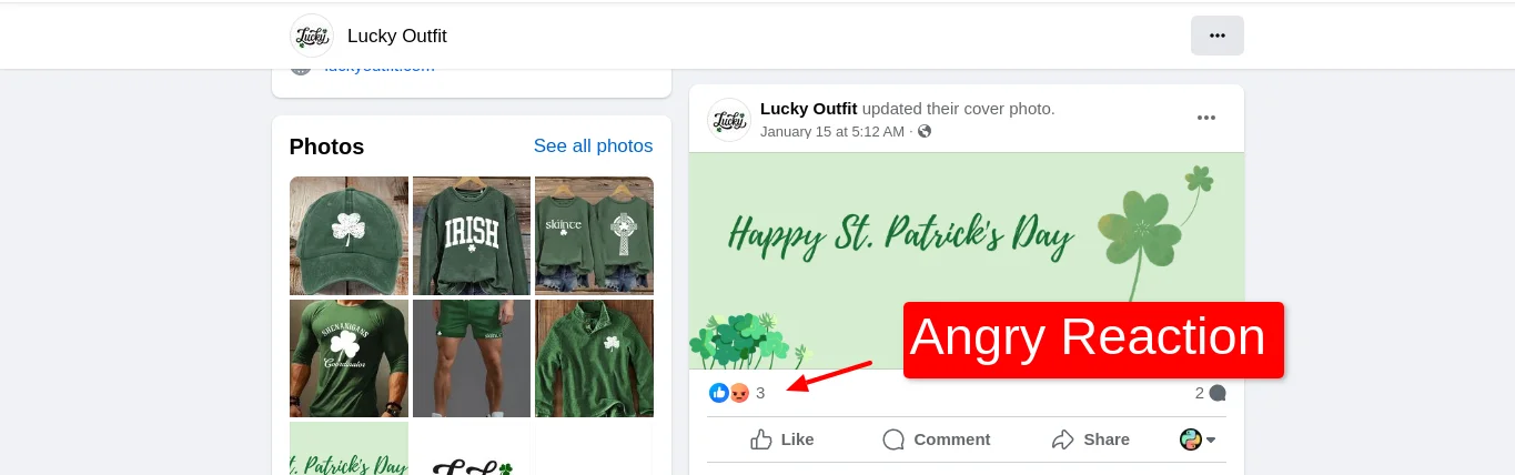 Luckyoutfit Angry Facebook Reactions