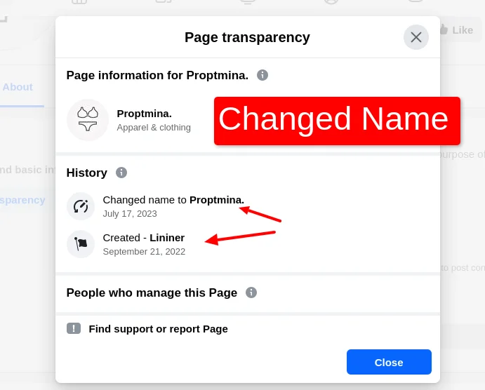 Proptmina Facebook Changed Name