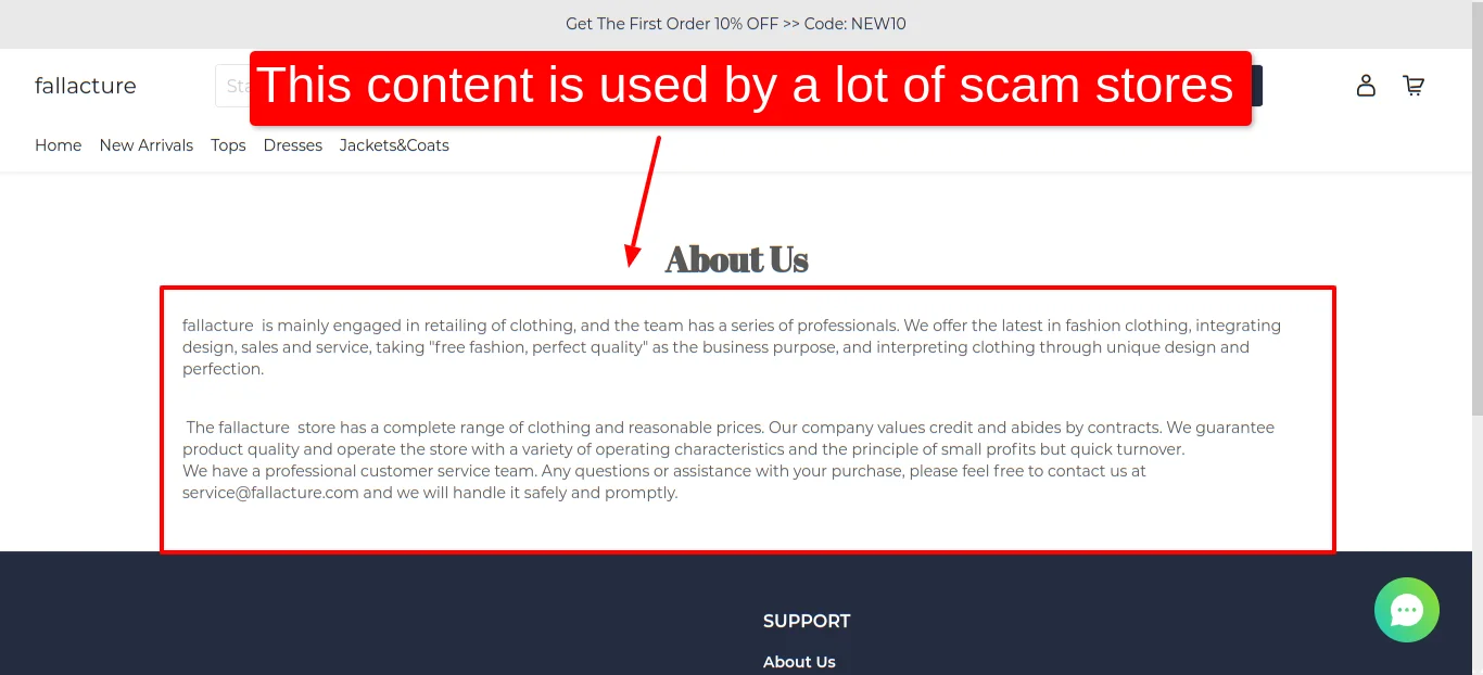 Fallacture Com About Us Scam Content